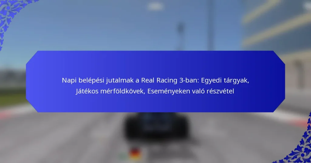 Napi belépési jutalmak a Real Racing 3-ban: Egyedi tárgyak, Játékos mérföldkövek, Eseményeken való részvétel