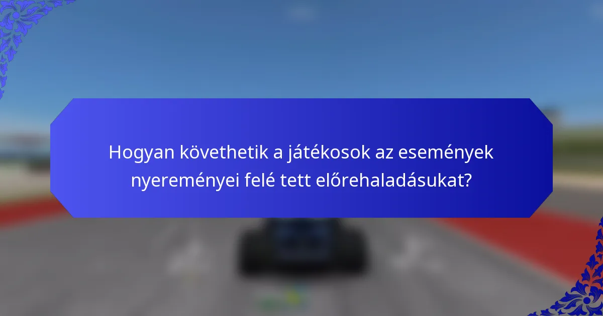 Hogyan követhetik a játékosok az események nyereményei felé tett előrehaladásukat?